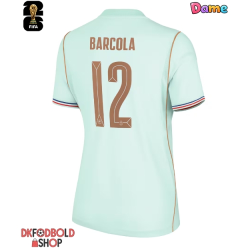 Frankrig Bradley Barcola #12 Udebanetrøje Dame VM 2026 Kort ærmer